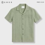 ZARA Premium Cuban Shirt | SMS01-Olive - Image 2