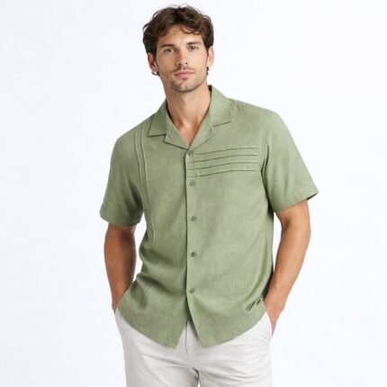 ZARA Premium Cuban Shirt | SMS01-Olive