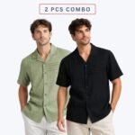 ZARA Premium Cuban Shirt Combo 2 Pcs | SMS01