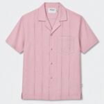 Exported Premium Cuban Shirt | SMS04-Light Pink - Image 2