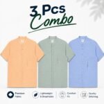 Exported Premium Mandarin Shirt Combo 3 Pcs | SMS05