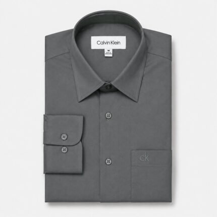 Mens Premium Formal Solid Shirt | SMS07-Charcoal